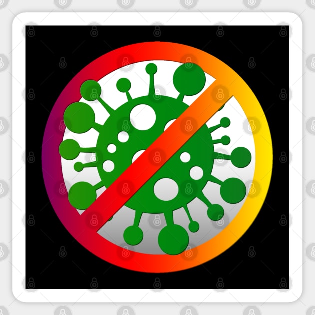 Stop coronavirus (multicolor) Sticker by pArt